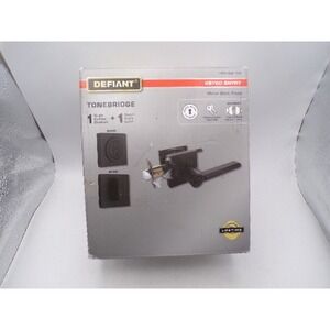 Defiant Tonebridge Matte Black Keyed Entry Lever & Single Cylinder Deadbolt READ